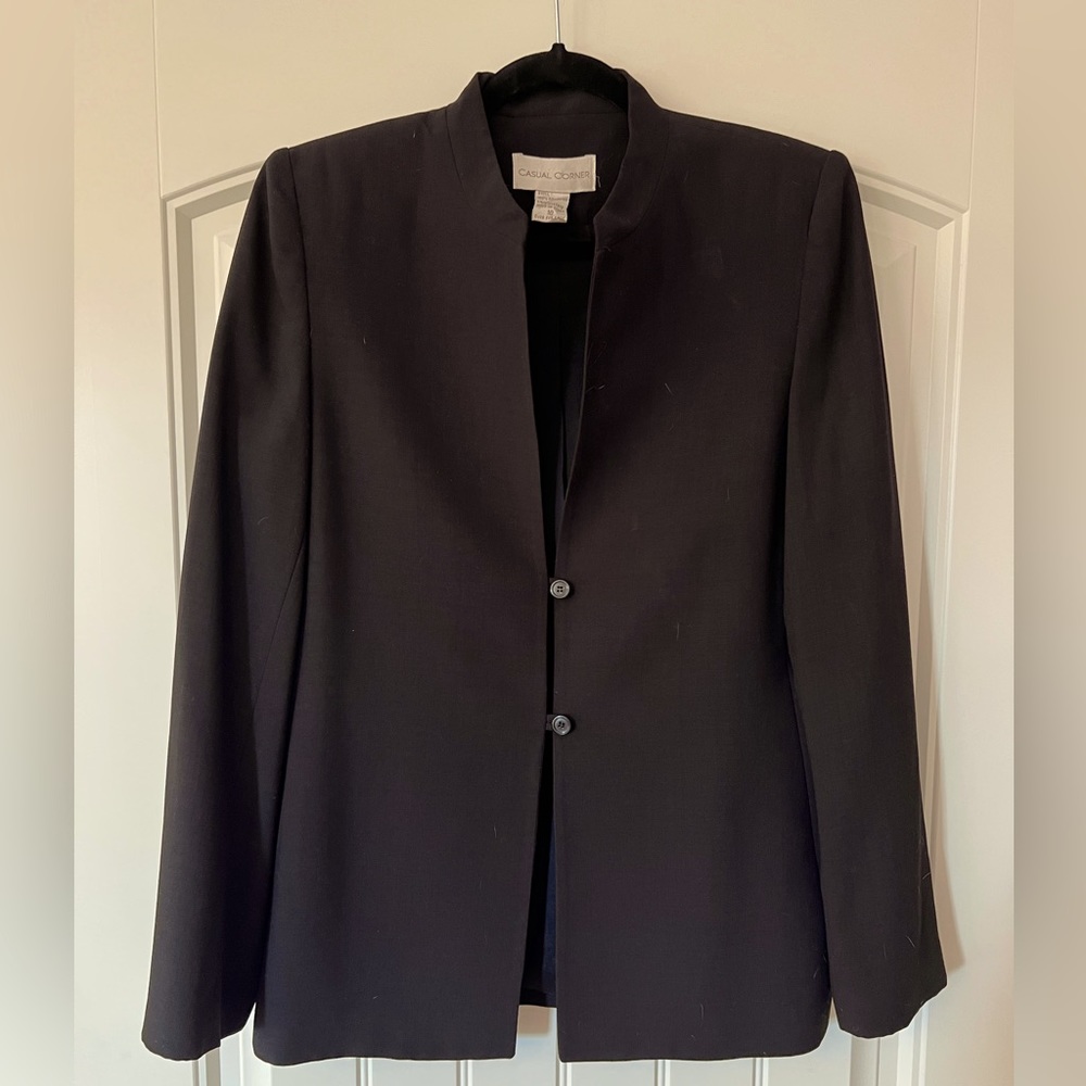 Black Casual Corner skirt suit